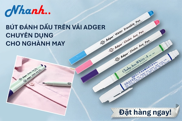 Bút Vẽ, Đánh Dấu Trên Vải Adger Chako Ace – Giải Pháp Chuyên Dụng Cho Ngành May Mặc